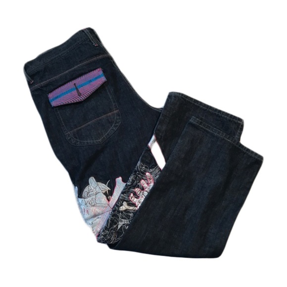 Class Player Men’s Embroidered Jeans Size 38 - Picture 1 of 7